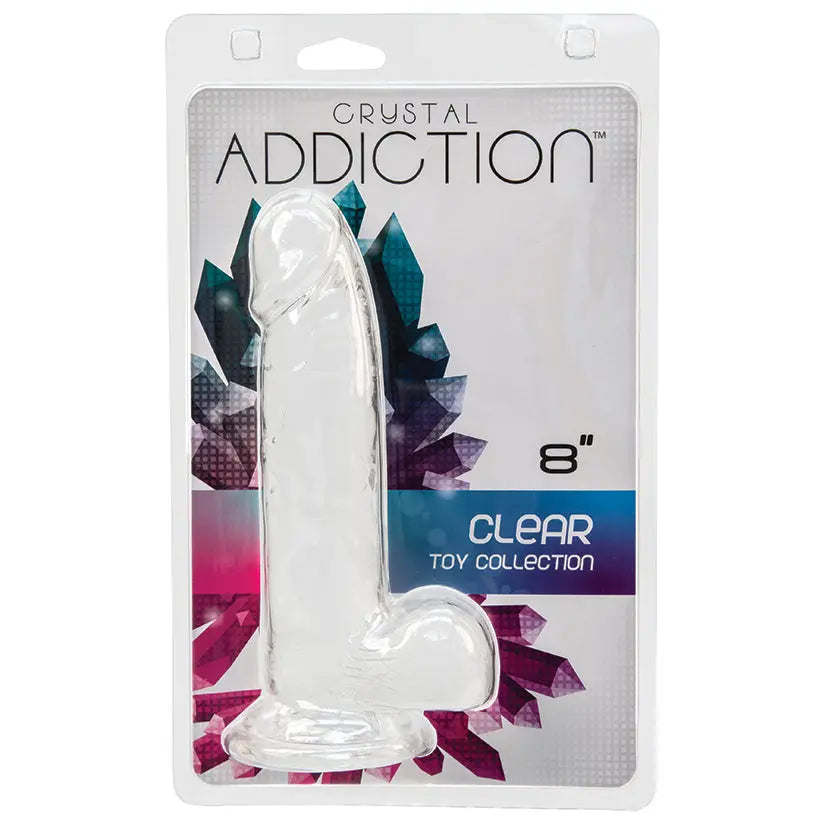 Crystal Addiction Dong W/ Balls-Clear 8 My Store