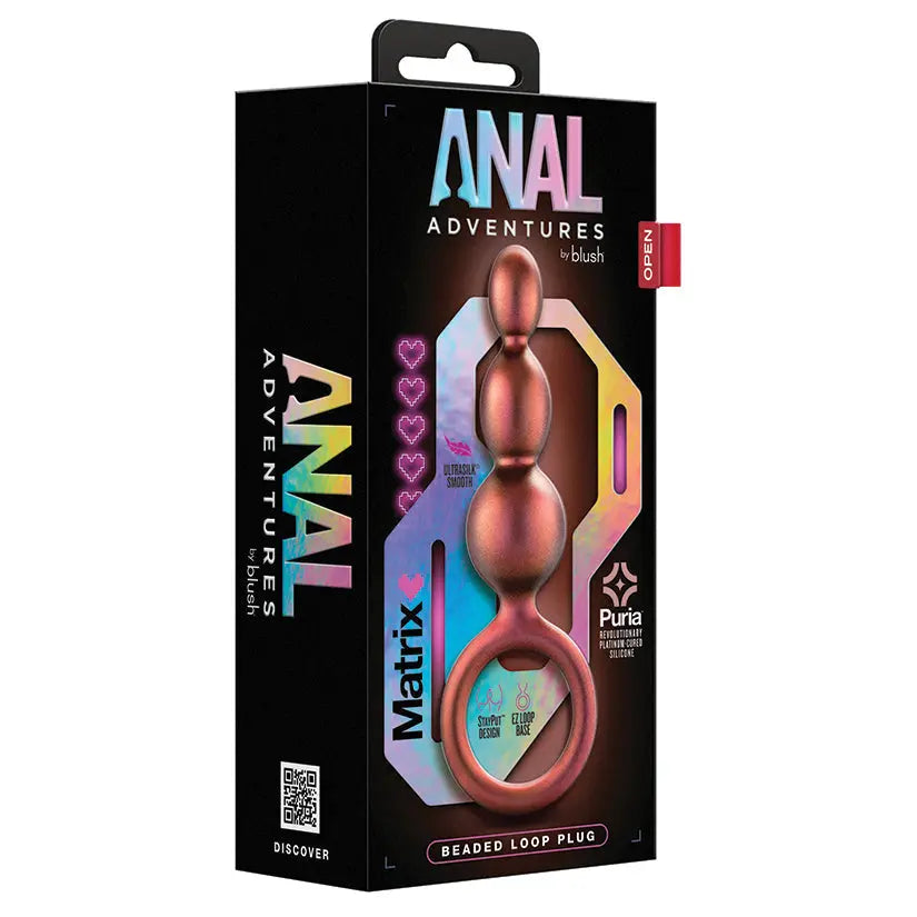Anal Adventures Matrix Beaded Loop Plug-Copper My Store