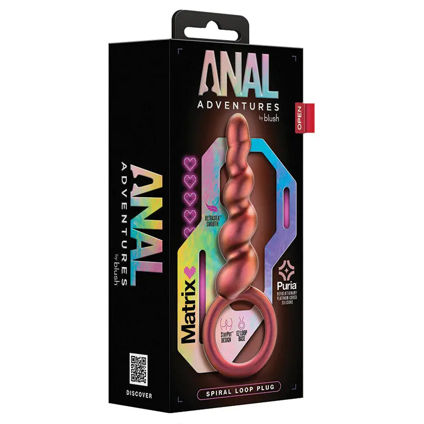 Anal Adventures Matrix Spiral Loop Plug-Copper My Store