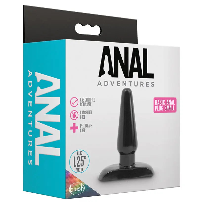 Anal Adventures Basic Anal Plug Small Black My Store