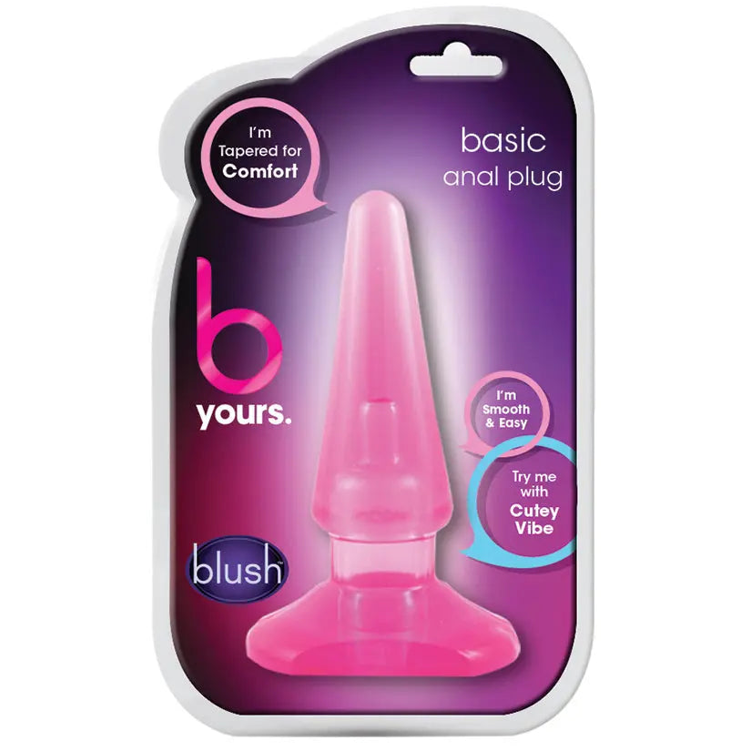 B Yours. Basic Anal Plug-Pink My Store