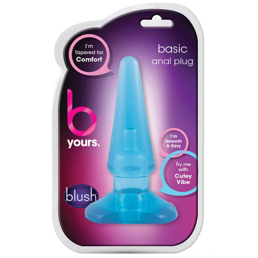 B Yours. Basic Anal Plug-Blue My Store
