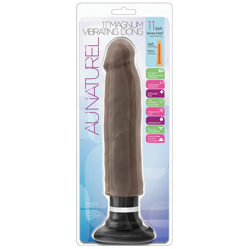 Au Naturel Sensa Feel Magnum Vibrating Dong-Chocolate 11 My Store