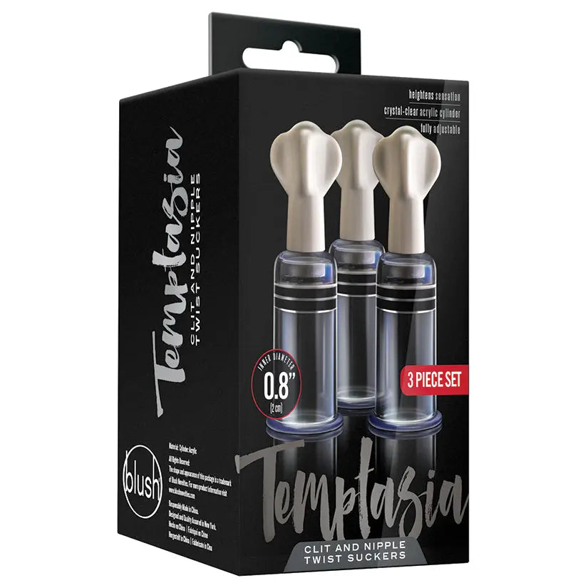 Temptasia Clit And Nipple Twist Suckers-Clear Set of 3 My Store