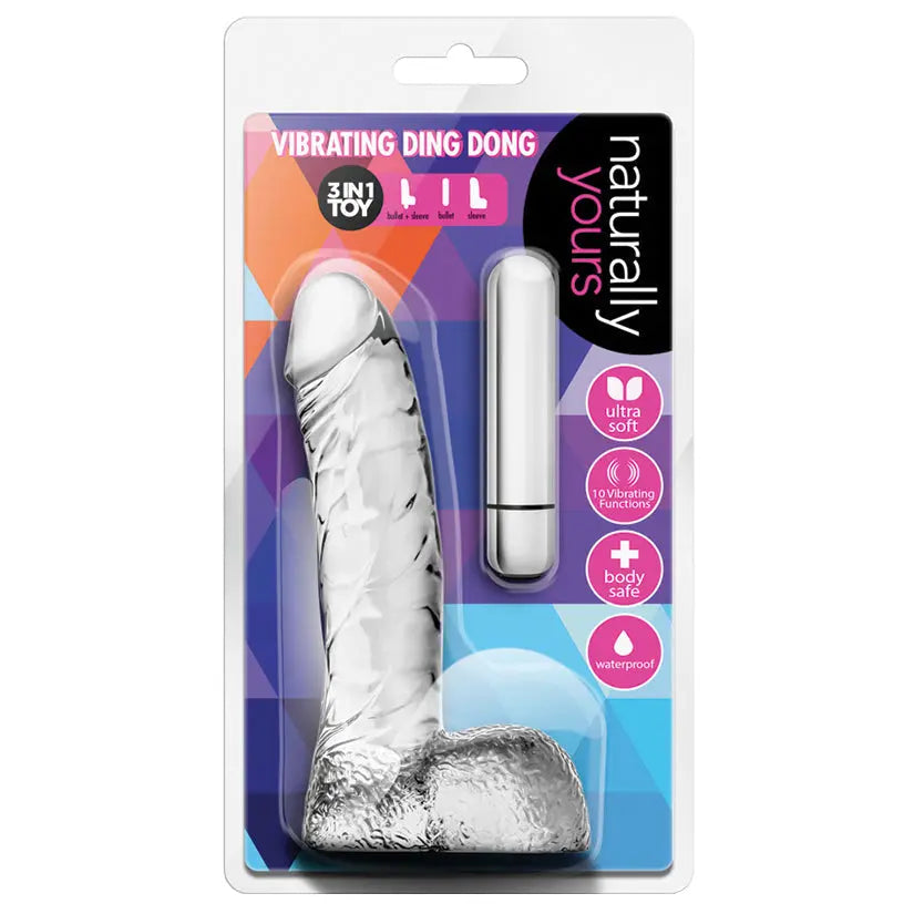 Naturally Yours Vibrating Ding Dong-Clear 6.5 My Store