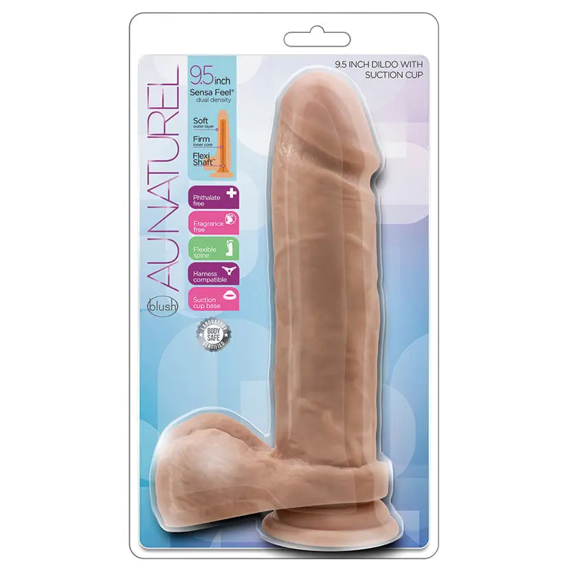 Au Naturel Dildo with Suction Cup-Mocha 9.5 My Store
