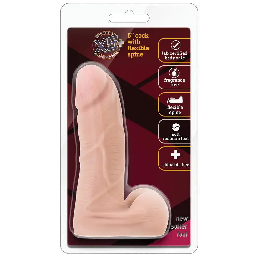X5 Plus Cock with Flexible Spine Beige 5 My Store