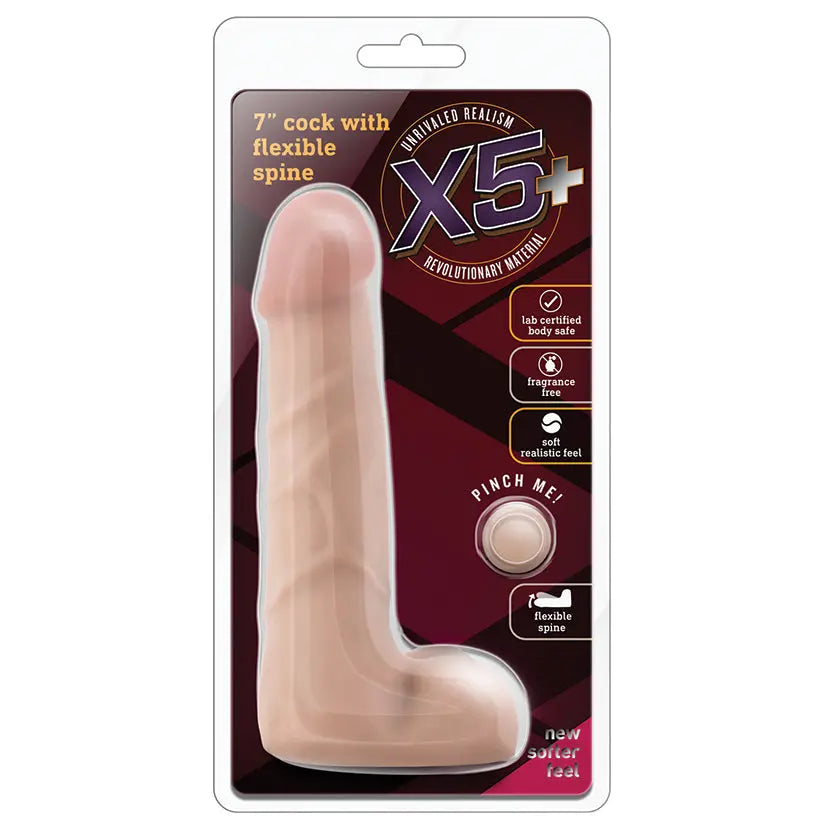 X5 Plus Cock With Flexible Spine-Beige 7 My Store