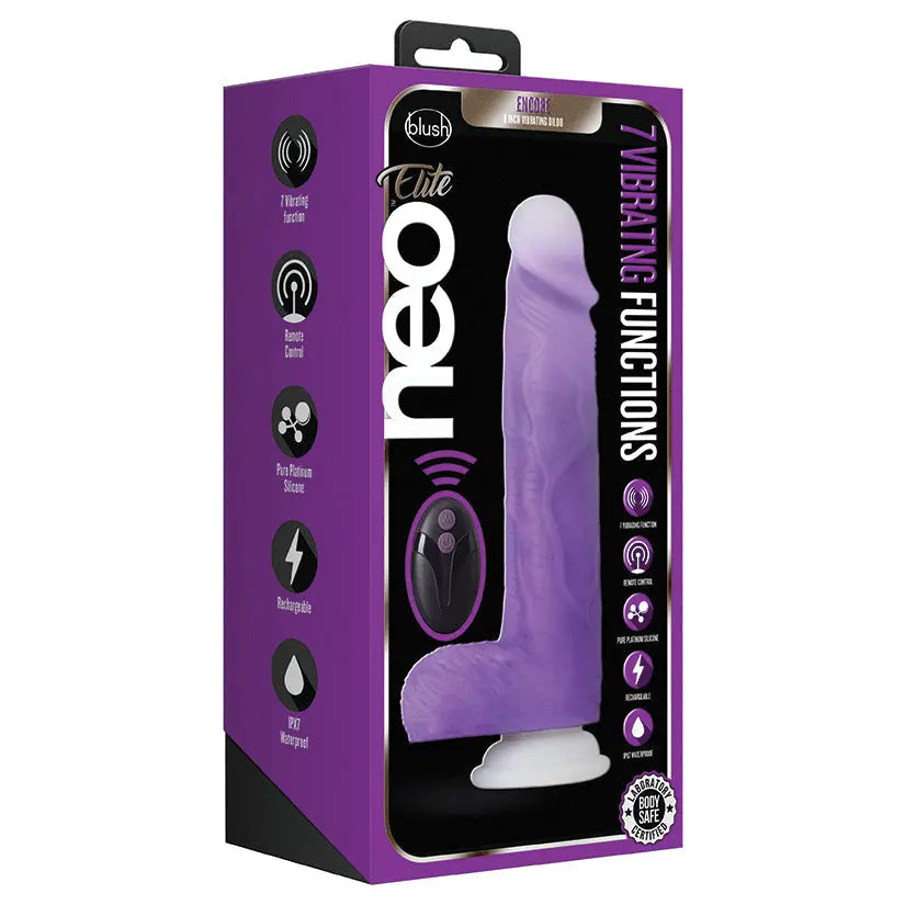 Neo Elite Encore Vibrating Dildo-Purple 8 My Store