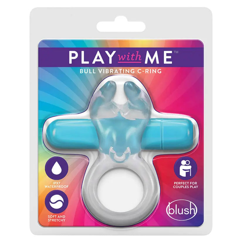Play with Me Bull Vibrating C-Ring-Blue My Store