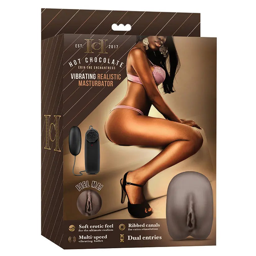 Hot Chocolate Erin The Enchantress Vibrating Masturbator-Chocolate My Store