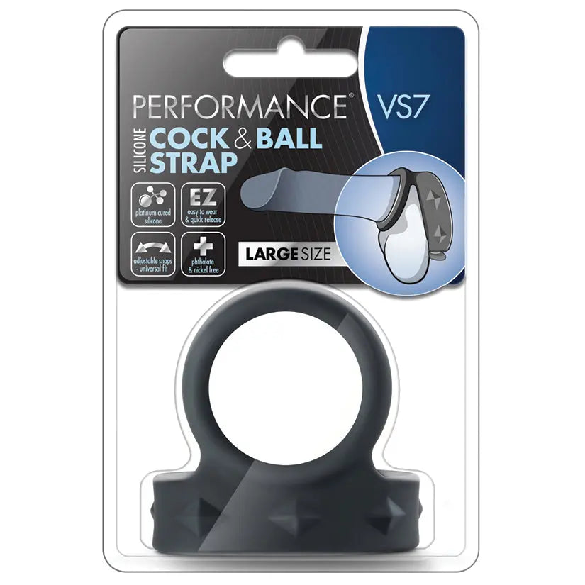 Performance VS7 Cock & Ball Strap Large-Black My Store