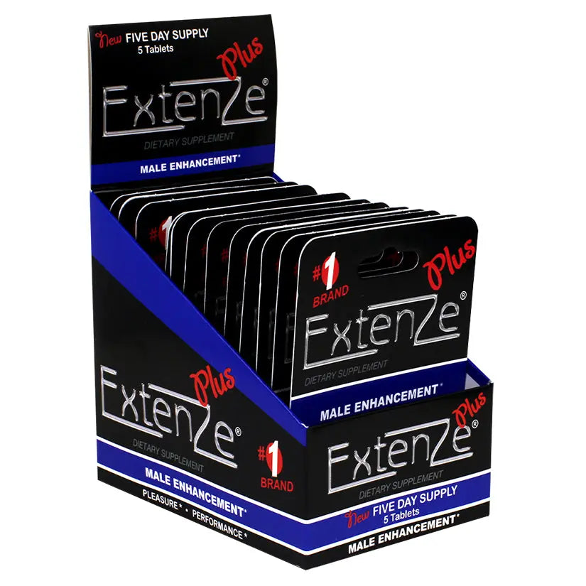 Extenze Red Tablet 5ct Blister Display of 12 My Store