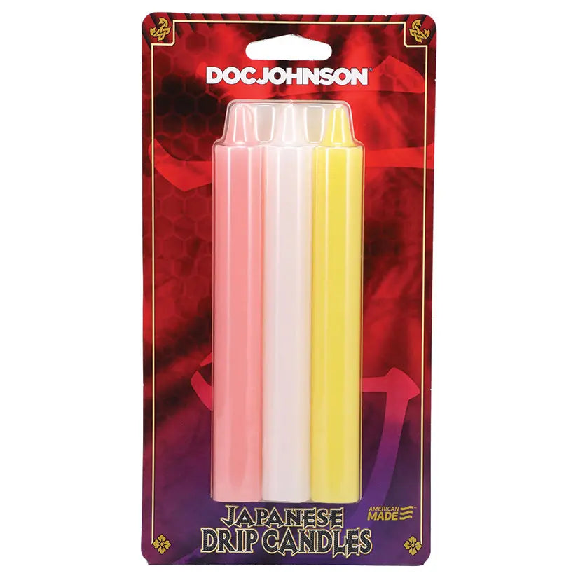 Japanese Drip Candles-Pink 3Pk My Store