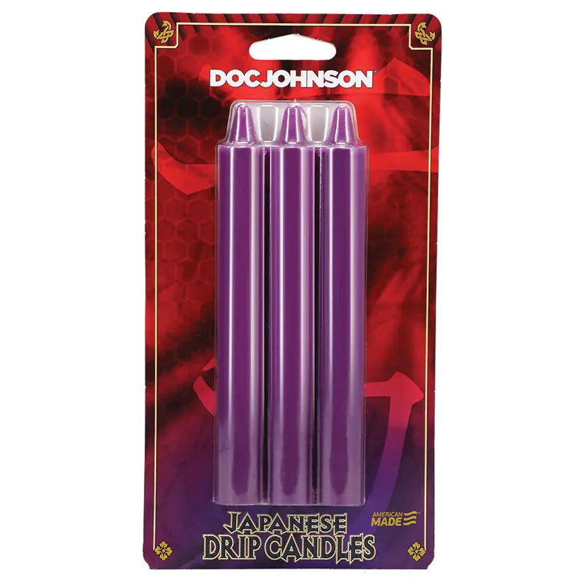 Japanese Drip Candles-Purple 3PK My Store