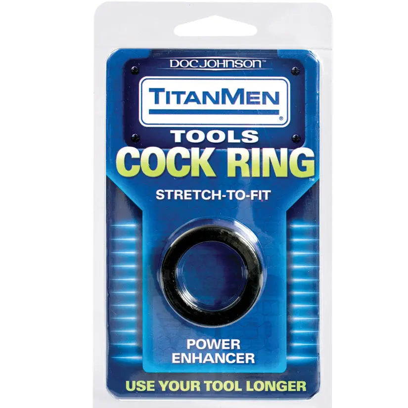 TitanMen Cock Ring Stretch To Fit-Black My Store