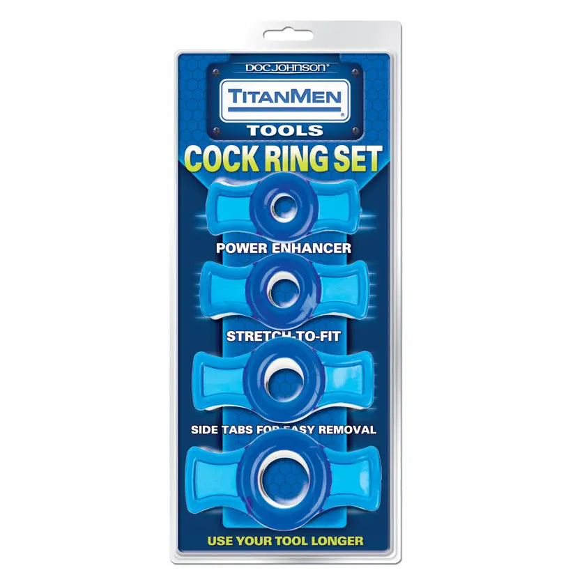 TitanMen Cock Ring Set-Blue My Store