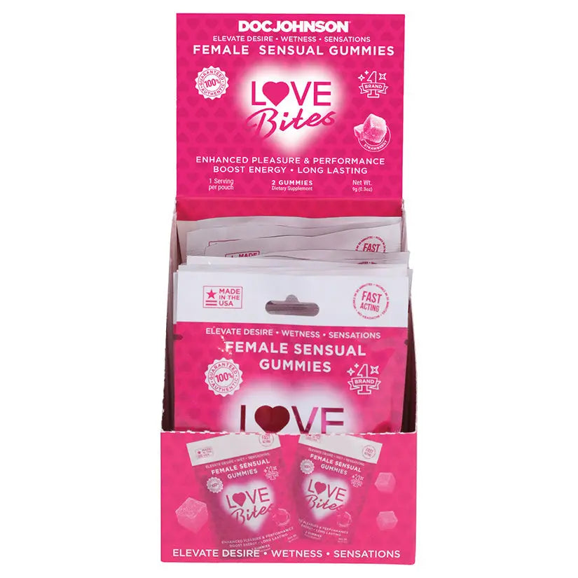 Love Bites Female Sensual Gummies 2pk Display of 12 My Store