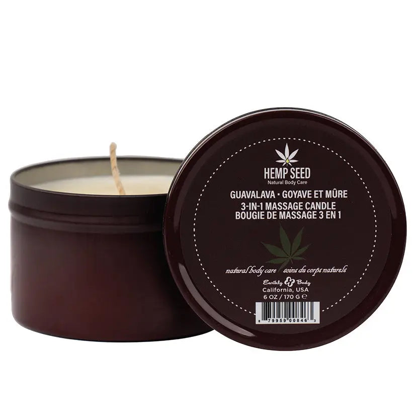 Earthly Body 3-in-1 Massage Candle-Guavalava 6oz My Store