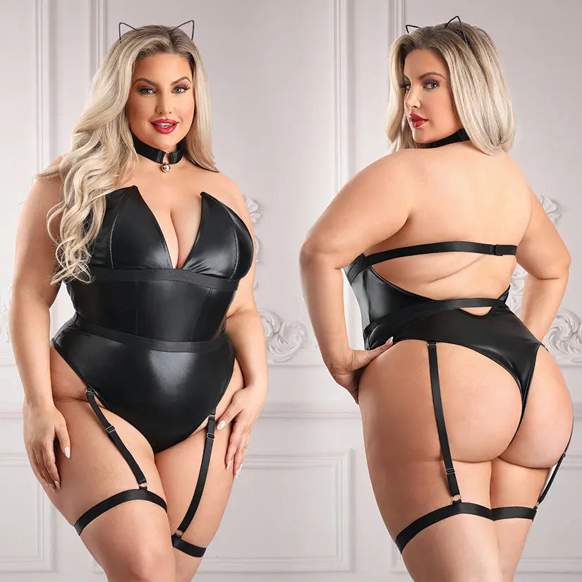 Fantasy Lingerie Untamed Cat Costume-Black 3X/4X-Boxed My Store