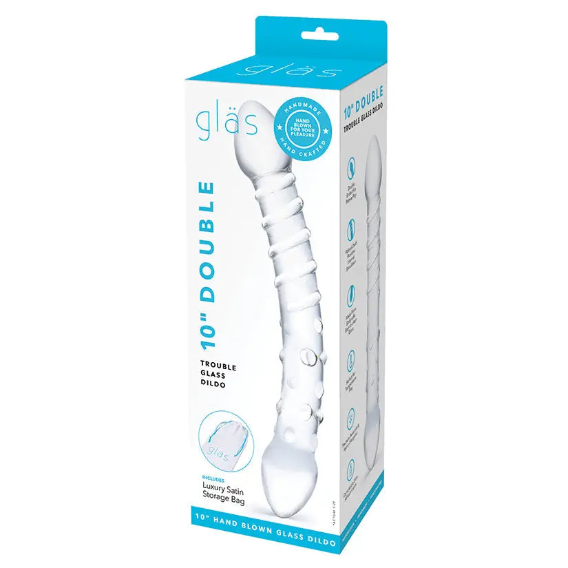 Glas Double Trouble Glass Dildo 10" My Store