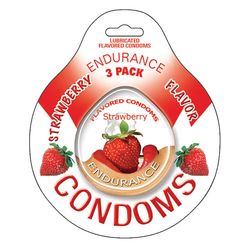 Endurance Condoms-Strawberry 3pk My Store
