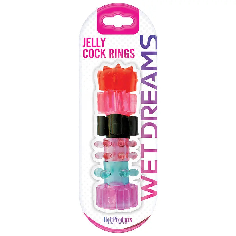 Wet Dreams Jelly Cock Rings-Assorted Colors 6Pk My Store