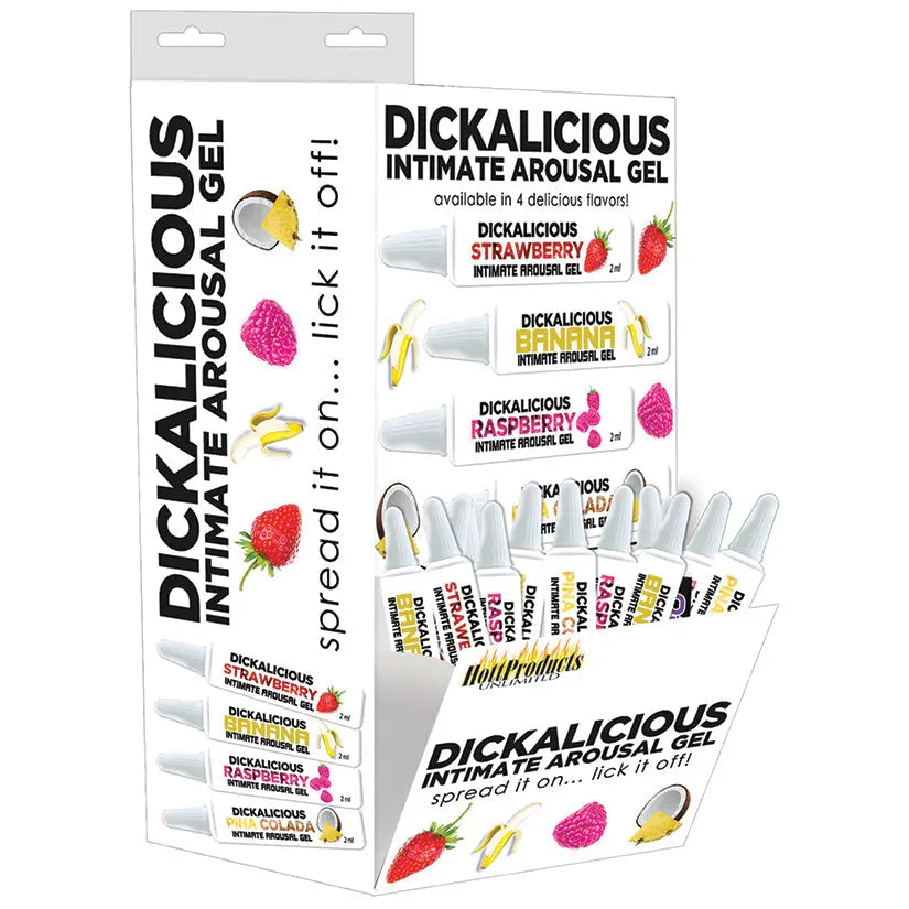 Dickalicious Gel-Assorted Hanging Display of 144 2ML Tubes My Store