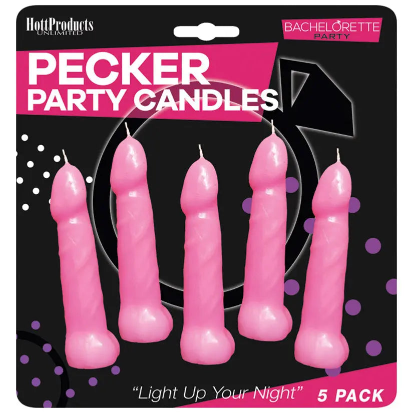 Bachelorette Party Pink Pecker Candles 5 My Store