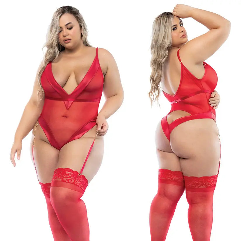 Hello Sexy The Lola Bodysuit-Tiger Lily 2X/3X-Hanging My Store