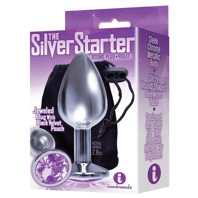 The 9's The Silver Starter Bejeweled Plug-Violet My Store