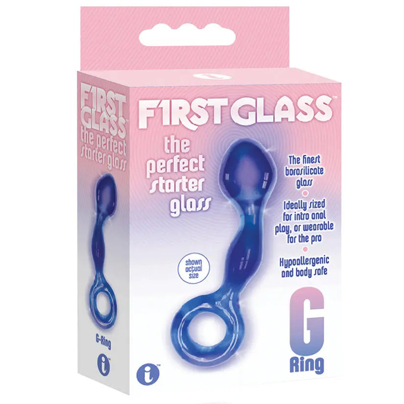 The 9's First Glass G-Ring Anal & Vagina Stimulator-Blue My Store