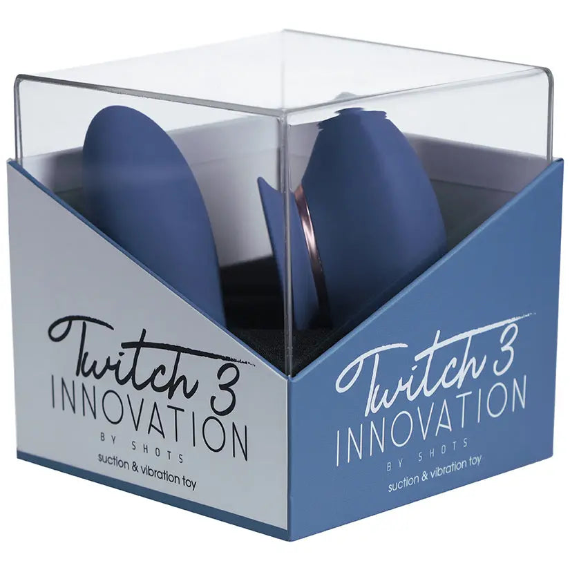 Shots Innovation Twitch 3 Rechargeable Vibrator & Suction-Blue My Store