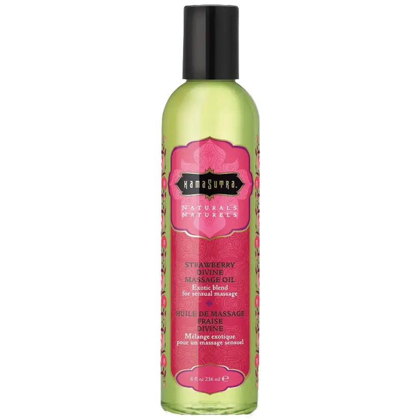 Kama Sutra Naturals Massage Oil-Strawberry Divine 8oz My Store