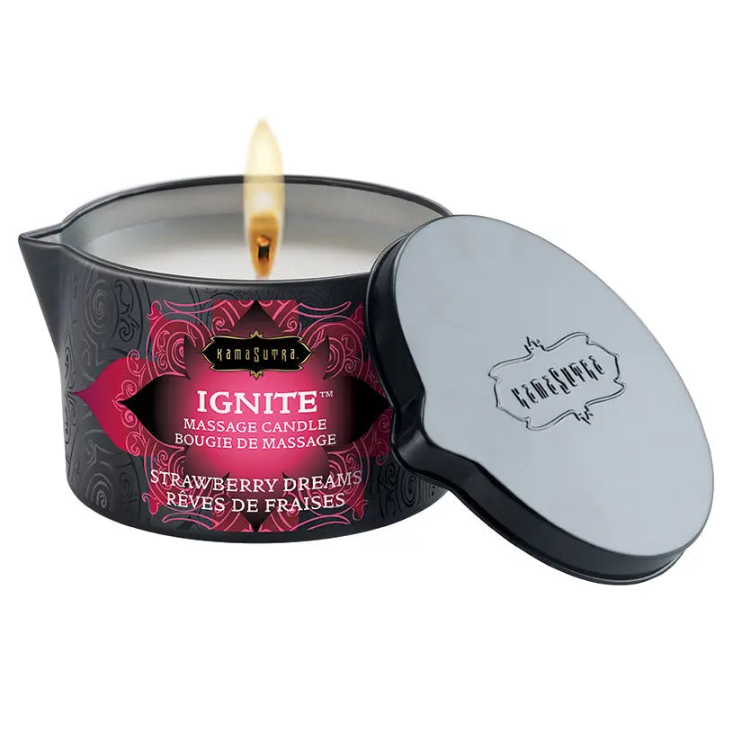 Kama Sutra Ignite Massage Candle-Strawberry Dreams 6oz My Store