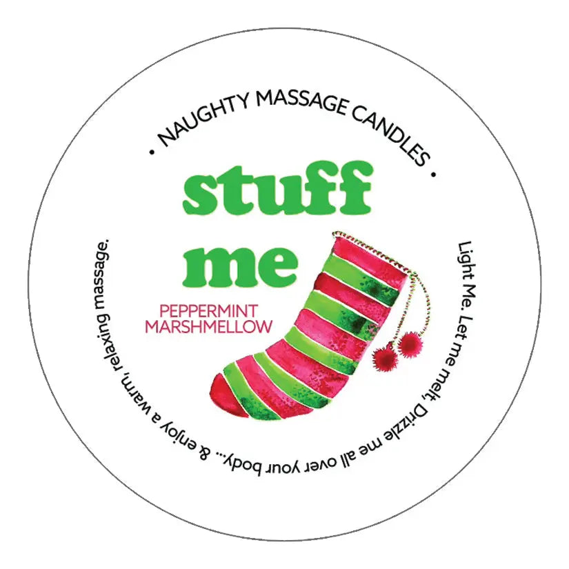 Kama Sutra Naughty Holiday Mini Massage Candle-Stuff Me Peppermint Marshmellow 1.7oz My Store