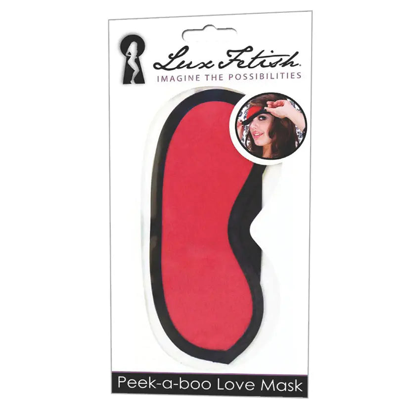 Lux Fetish Peek-A-Boo Love Mask-Red My Store