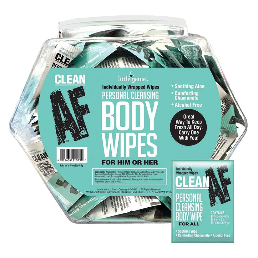 Clean AF Body Wipes Fishbowl of 96pcs My Store