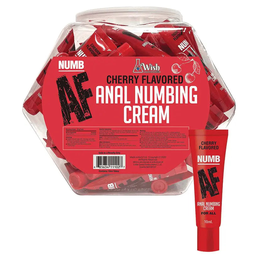 Numb AF Anal Numbing Cream-Cherry 10ml Fishbowl of 65pcs My Store