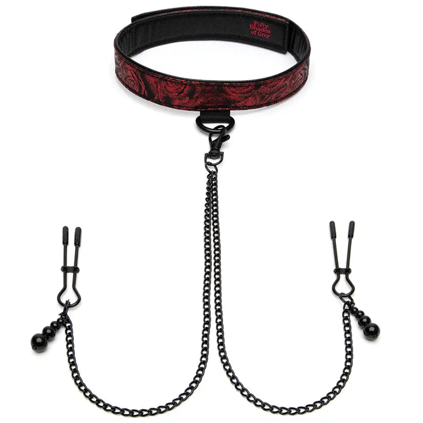 Fifty Shades of Grey Sweet Anticipation Collar Nipple Clamps My Store