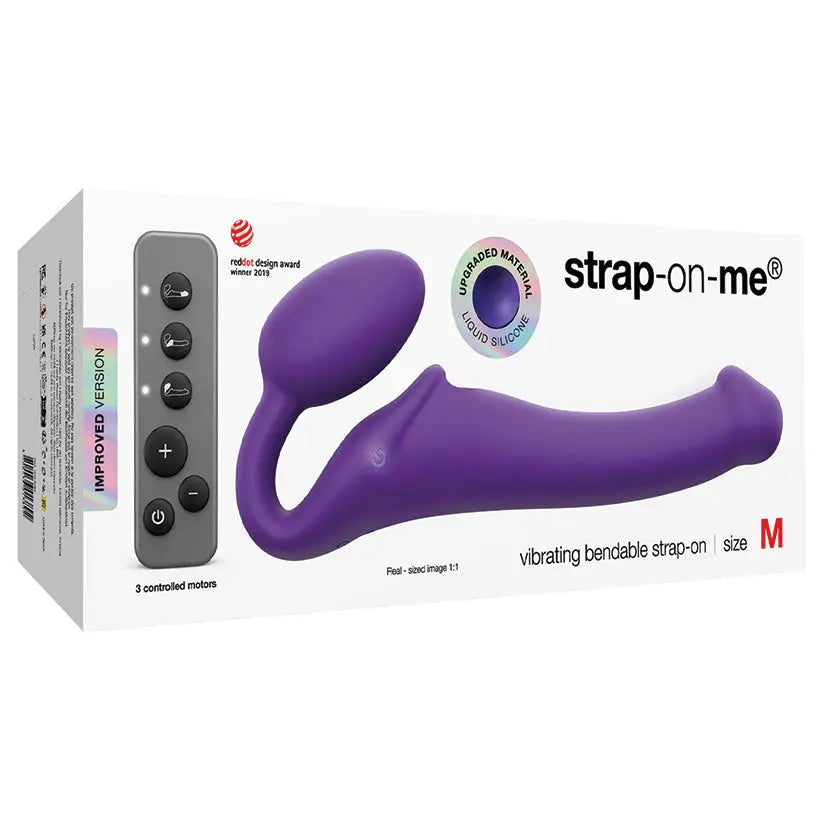 Strap On Me Vibrating Bendable Strap on-Purple M My Store