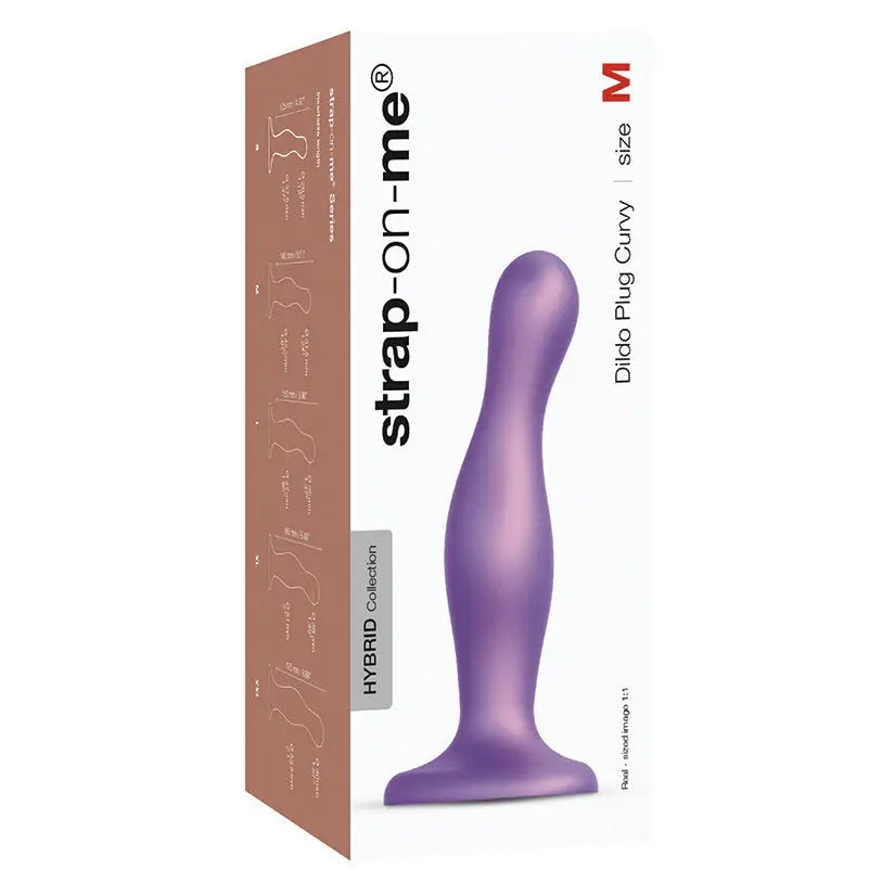 Strap On Me Dildo Plug Curvy-Metallic Purple M My Store