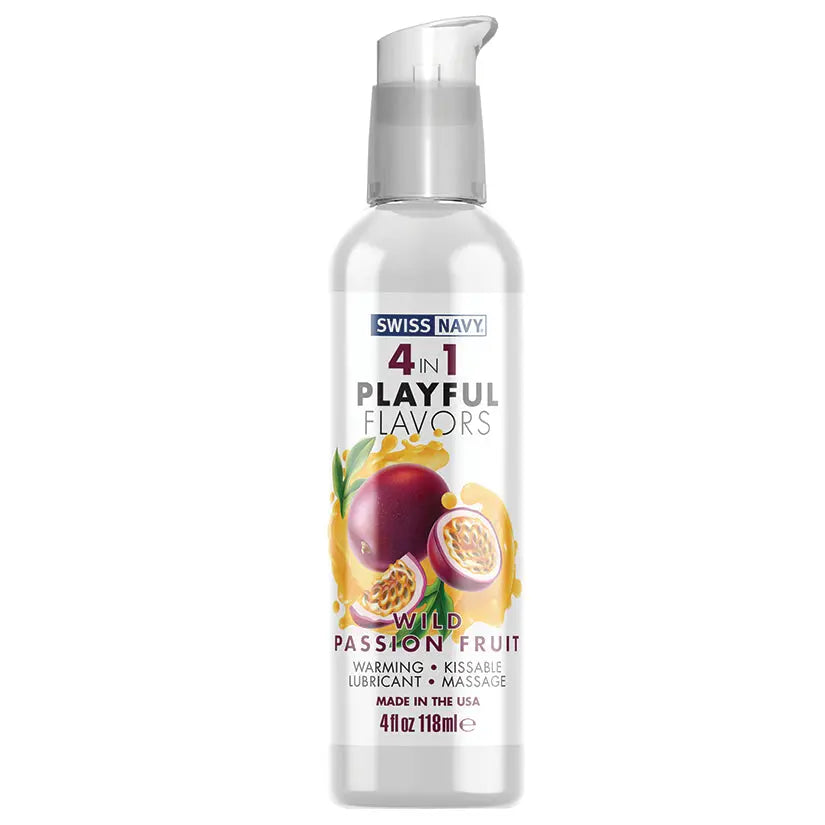 Swiss Navy 4 In 1 Playful Flavors-Wild Passion Fruit 4oz My Store