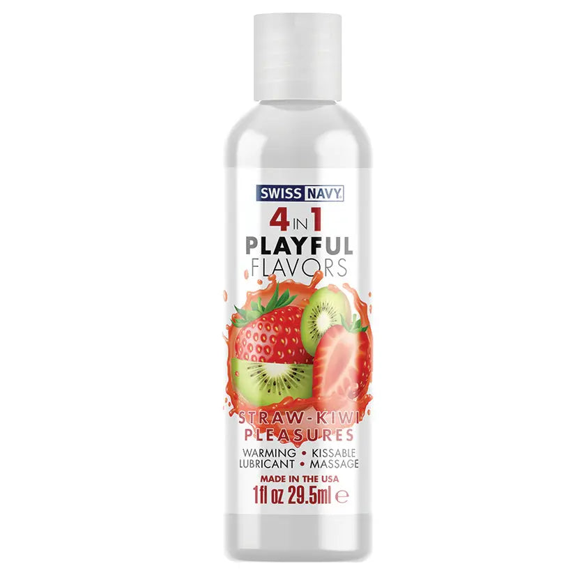 Swiss Navy 4 In 1 Playful Flavors-Strawberry/Kiwi Pleasure 1oz My Store