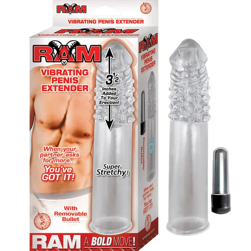 Ram Vibrating Penis Extender-Clear My Store