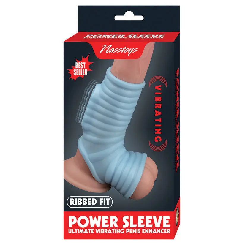Vibrating Power Sleeve Ribbed Fit-Blue My Store