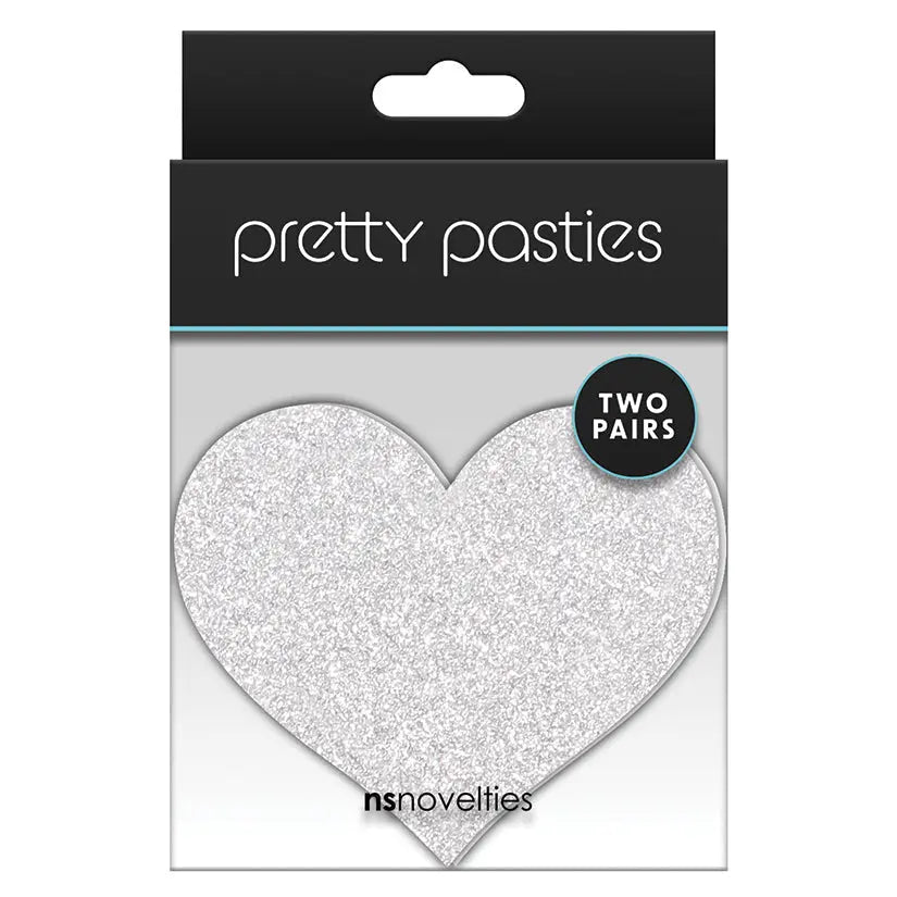 Pretty Pasties Glitter HeartsRed/Silver 2pk My Store