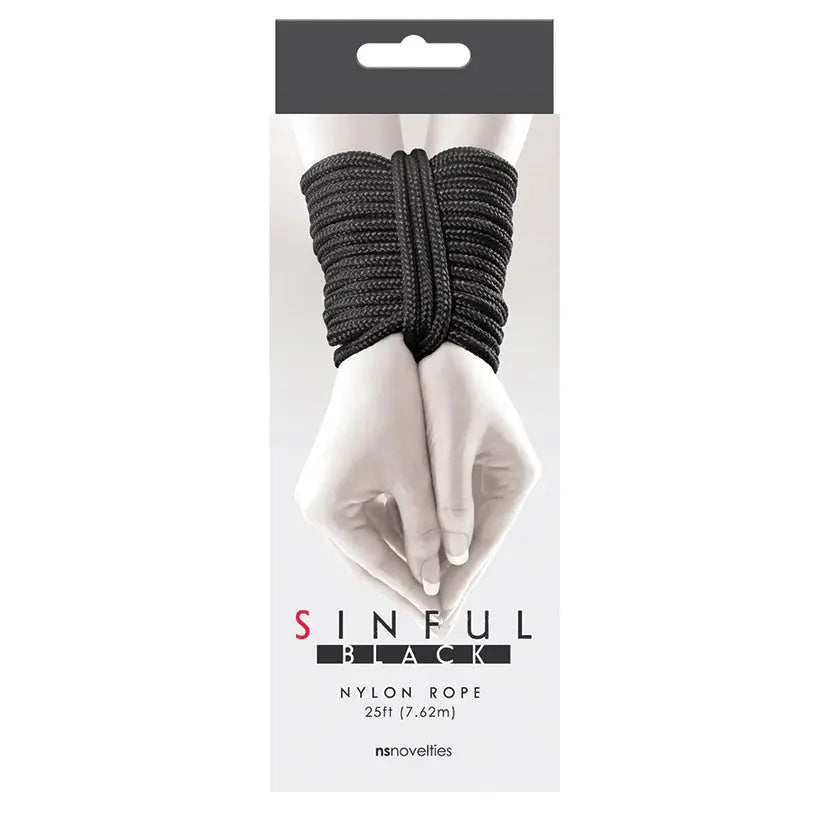 Sinful Nylon Rope-Black 25ft My Store