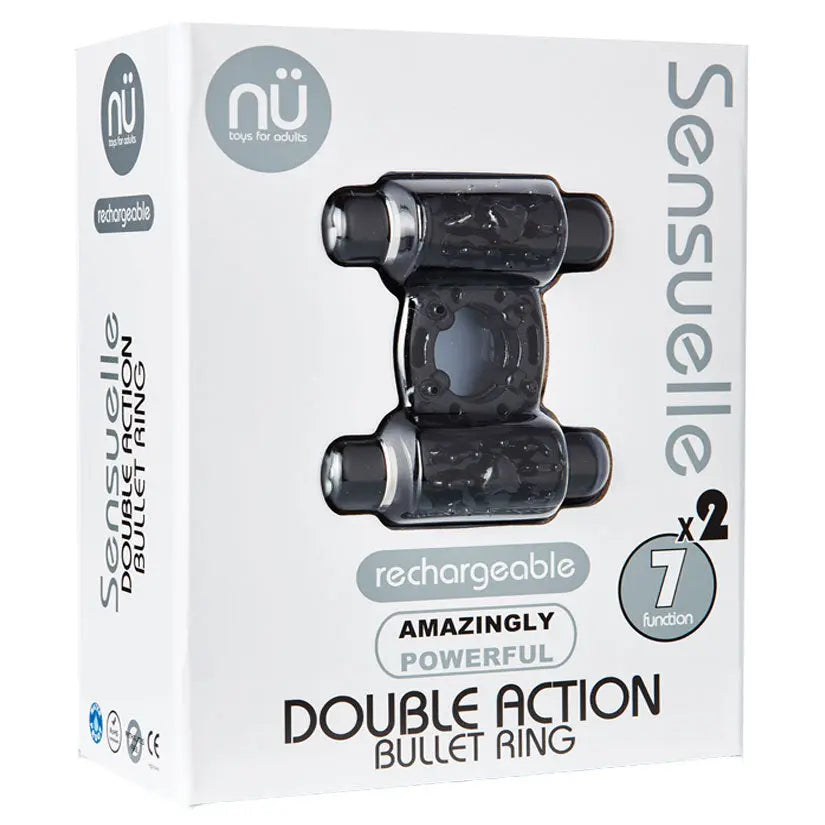 Sensuelle 7 Function Double Action C-Ring-Black My Store