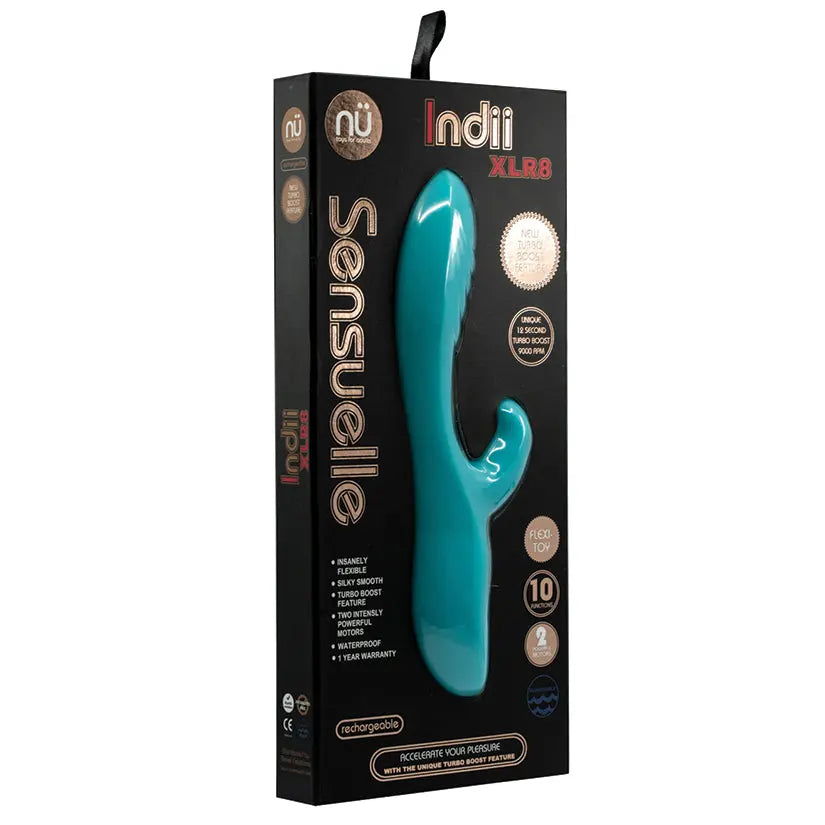 Sensuelle Indii XLR8 Flexible Dual Stimulator-Electric Blue My Store